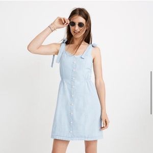 Madewell Tie-Strap Button Front Dress